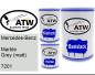 Preview: Mercedes-Benz, Marble Grey (matt), 7201: 500ml Lackdose + 500ml Klarlack + 250ml Härter - Set, von ATW Autoteile West.